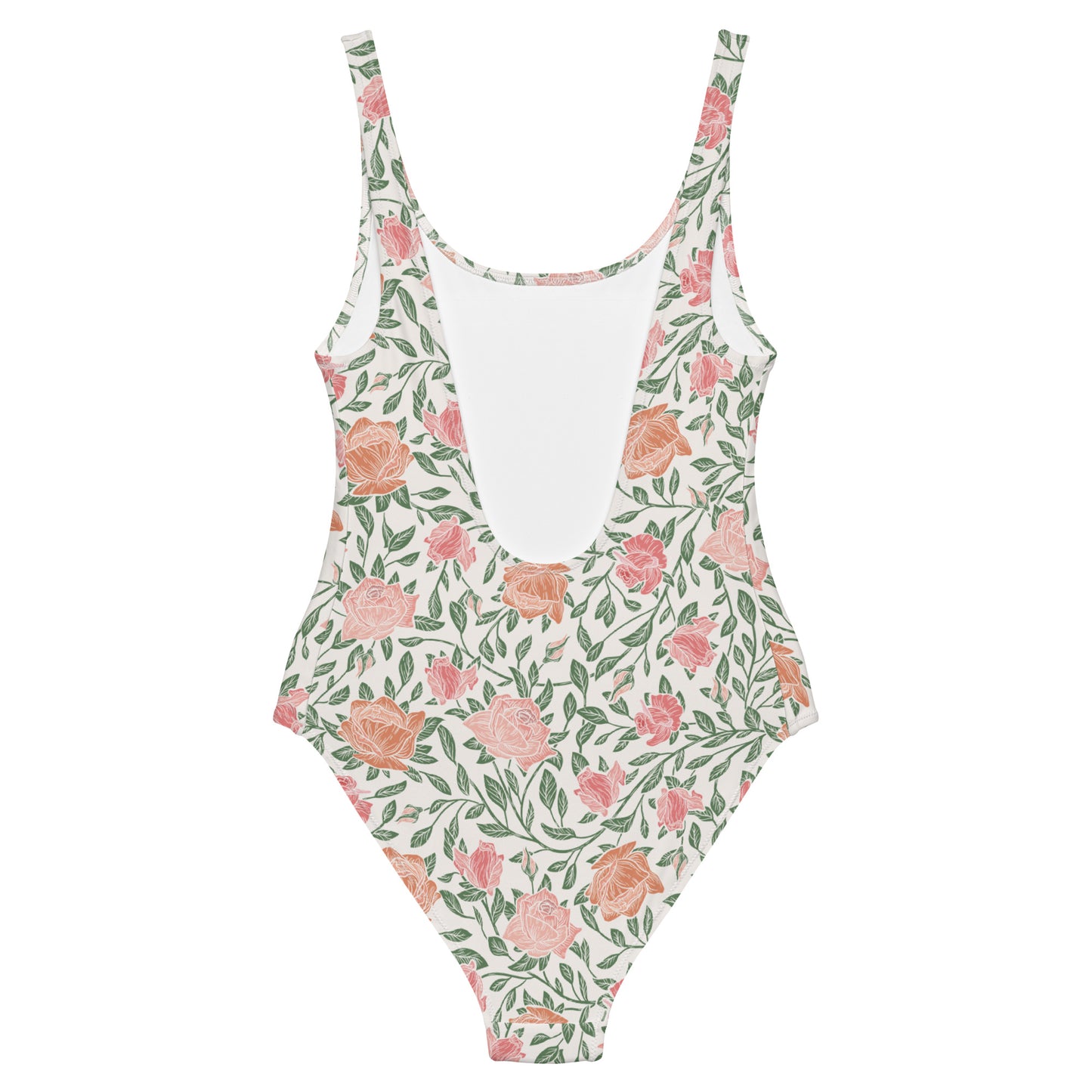 Buns & Roses (Light) One-Piece Swimsuit