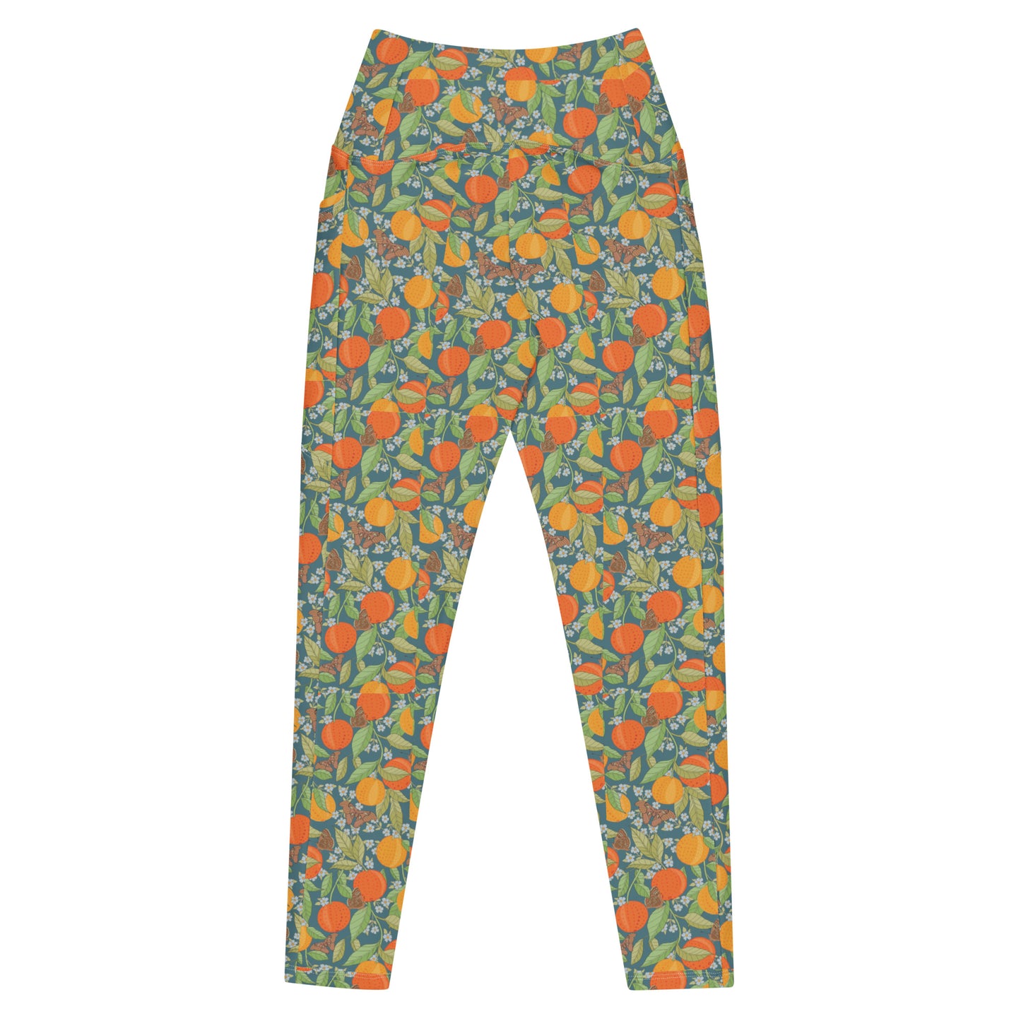 Orange Grove Crossover leggings with pockets