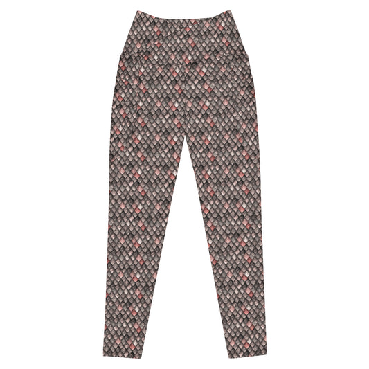Red Dragon Crossover leggings with pockets