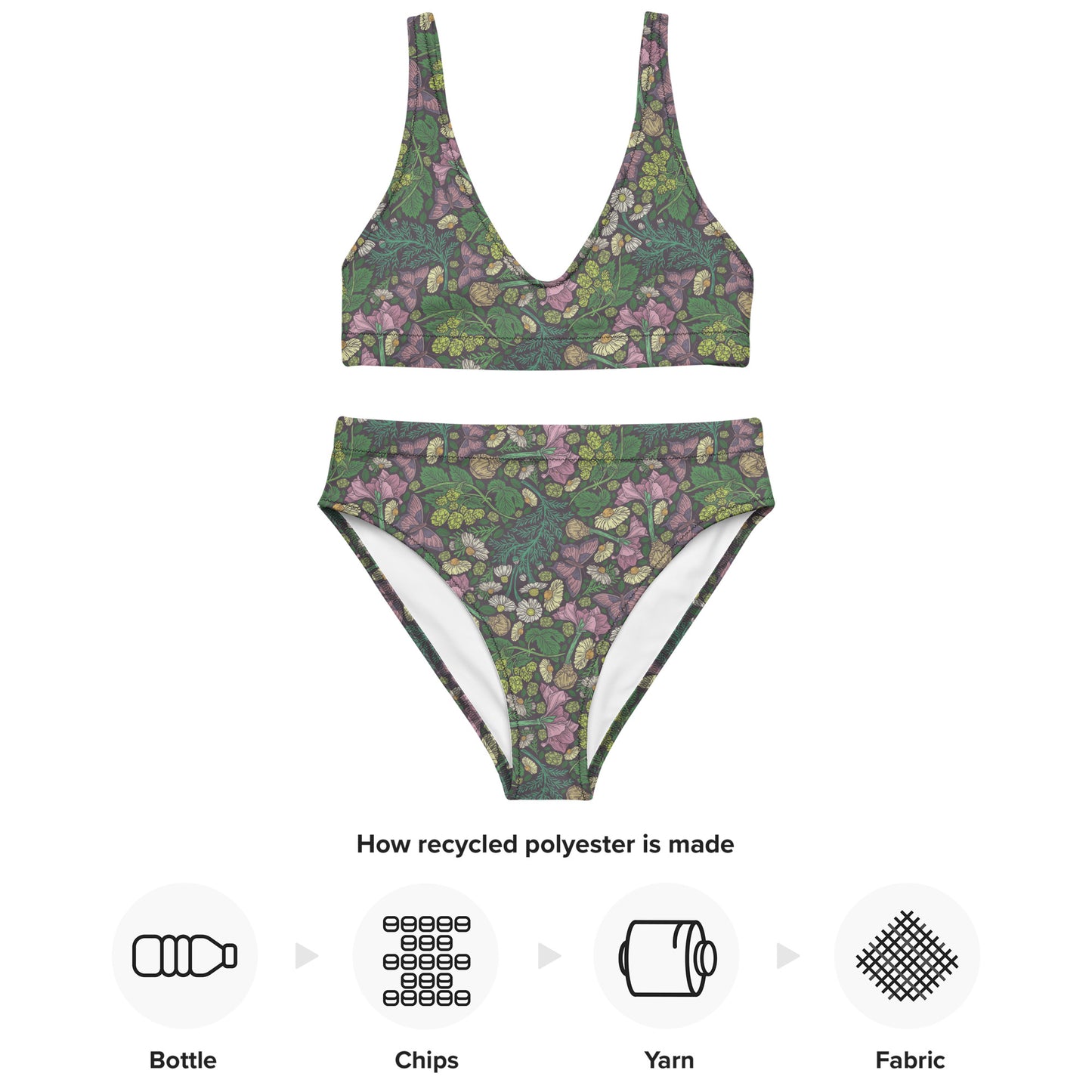 English Garden high-waisted bikini