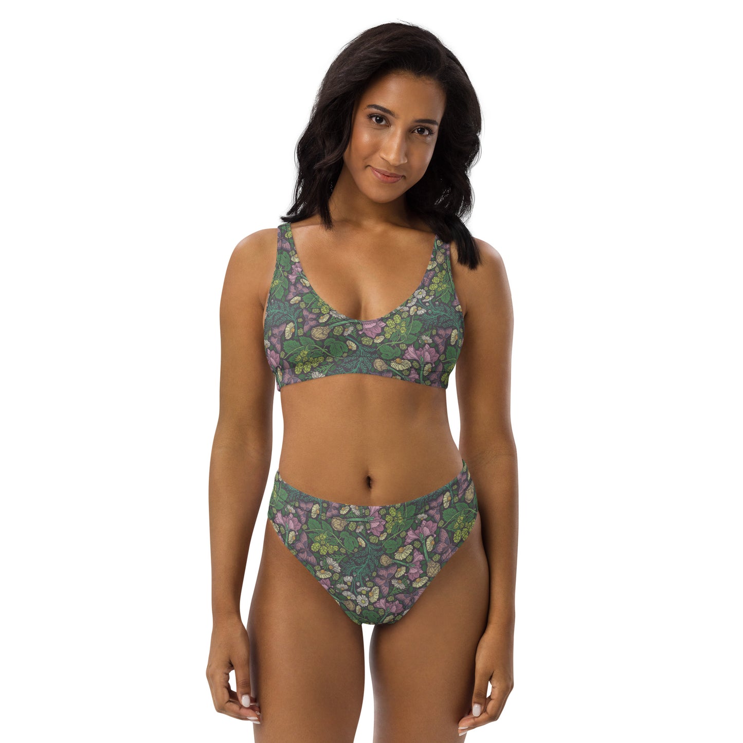 English Garden high-waisted bikini
