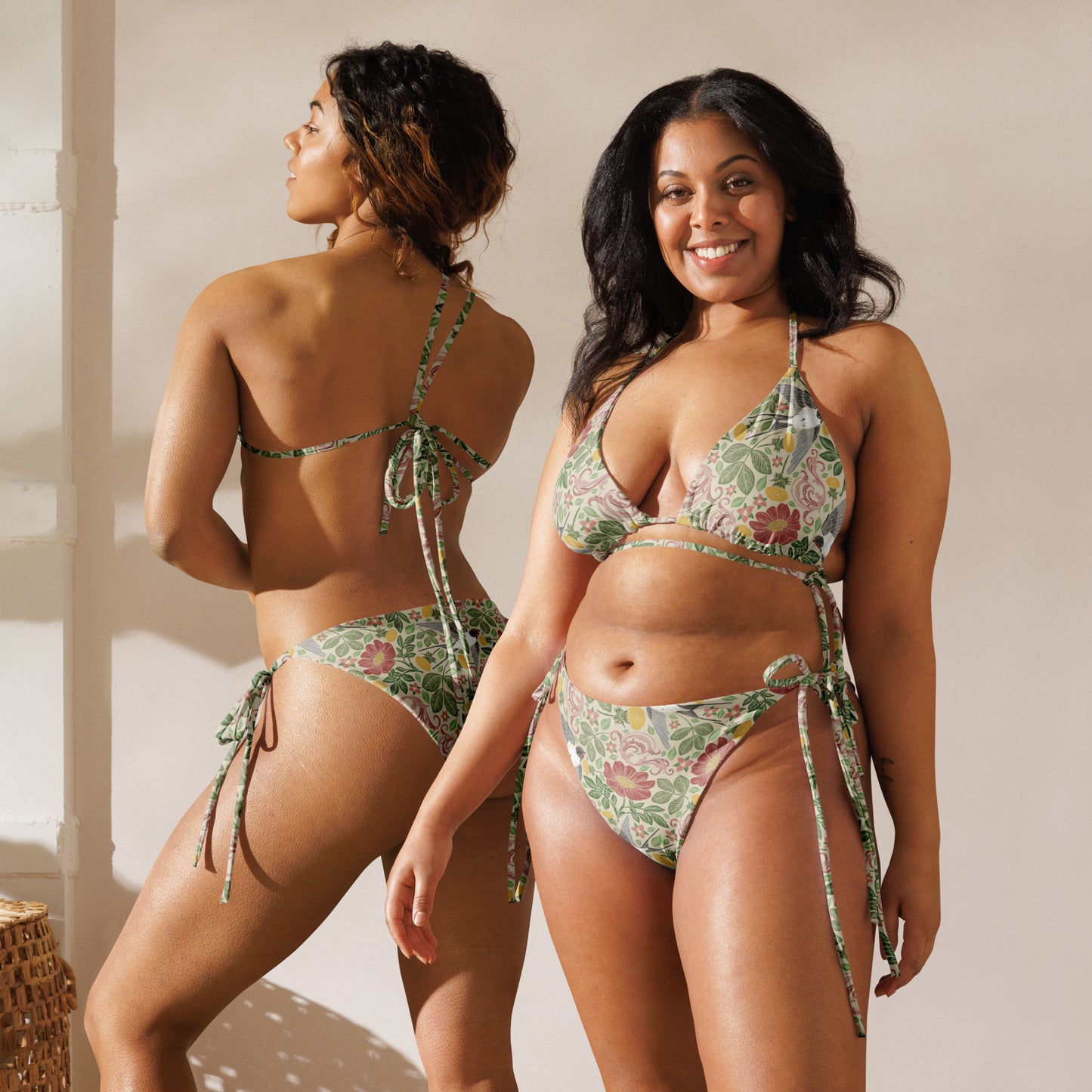 Botanical Bird recycled string bikini