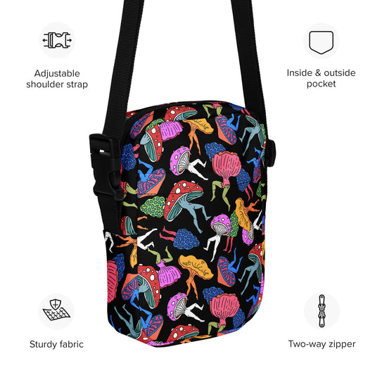 Mushroom Party Utility crossbody bag