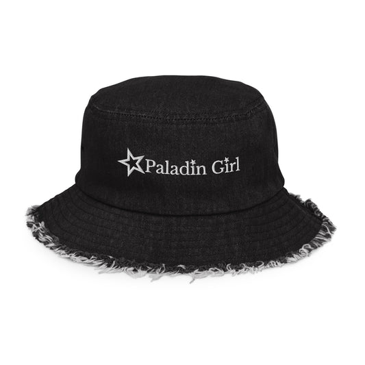 Paladin Girl Distressed denim bucket hat