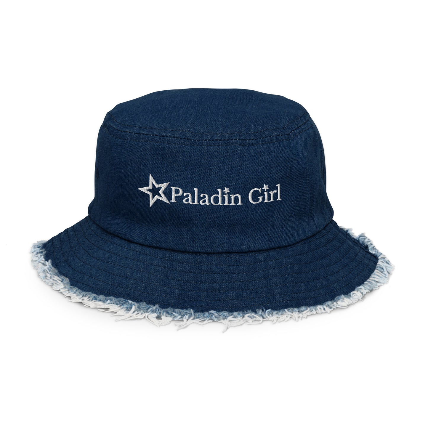 Paladin Girl Distressed denim bucket hat