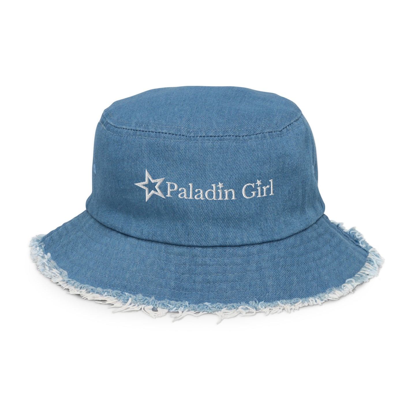Paladin Girl Distressed denim bucket hat
