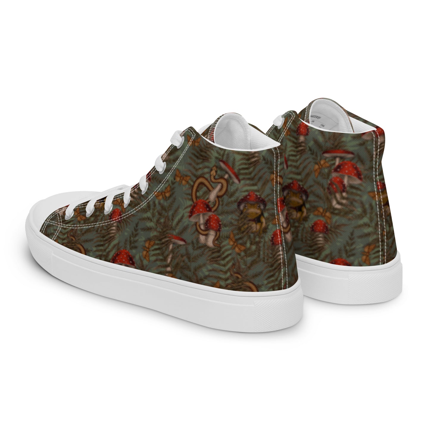 Magic Frogs Women’s high top canvas shoes