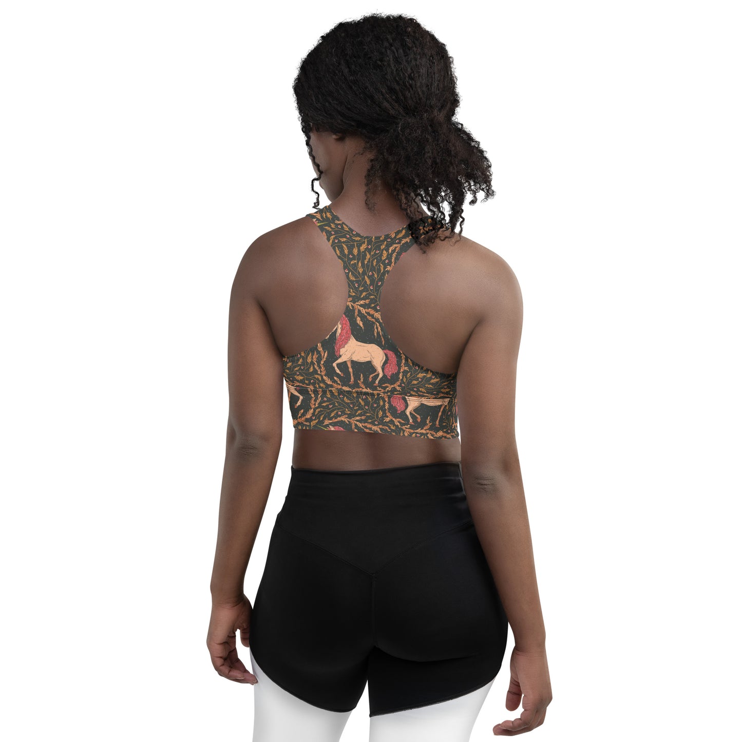 Medieval Unicorn Longline sports bra