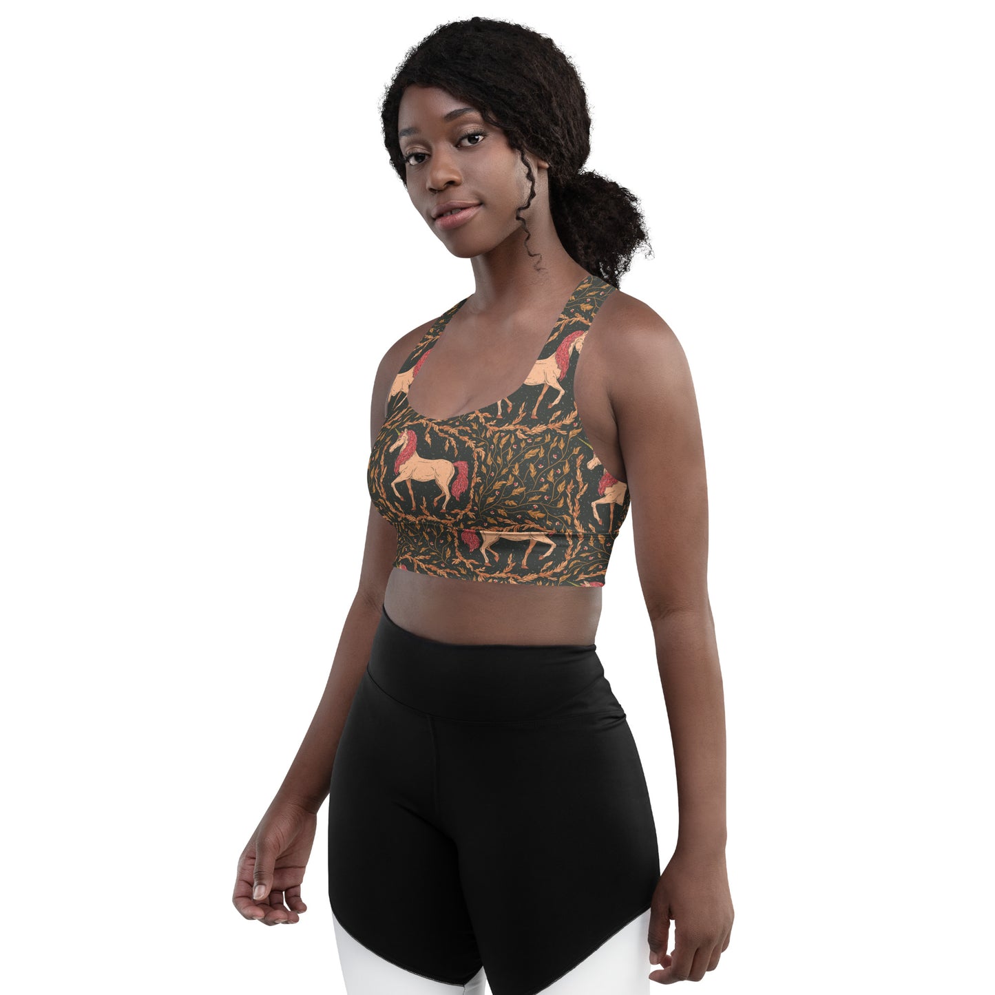 Medieval Unicorn Longline sports bra