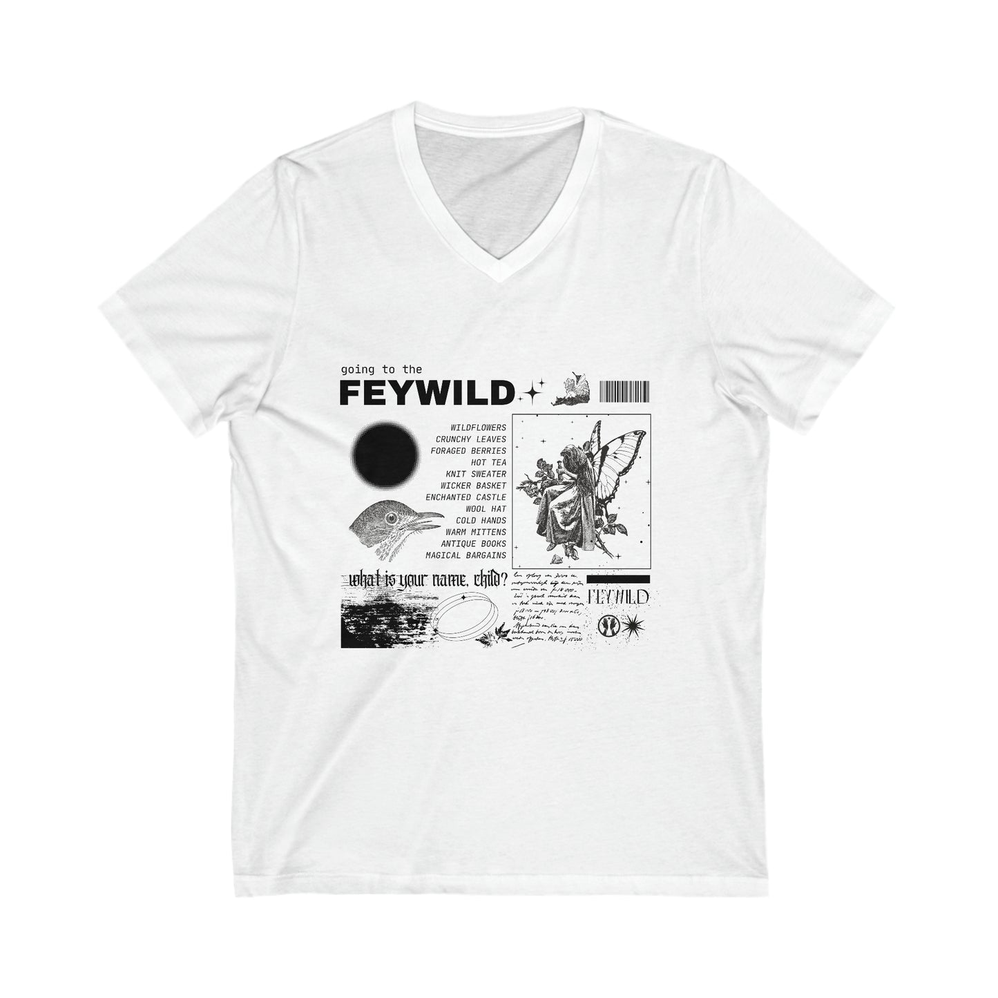 Feywild Unisex Jersey Short Sleeve V-Neck Tee