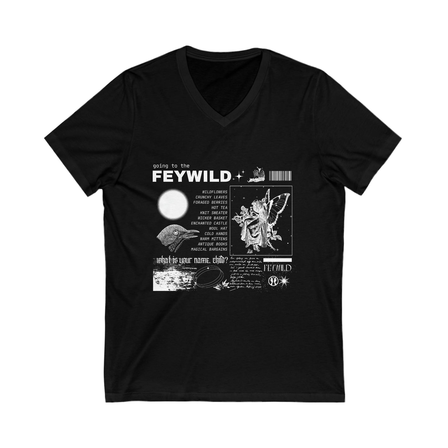 Feywild Unisex Jersey Short Sleeve V-Neck Tee