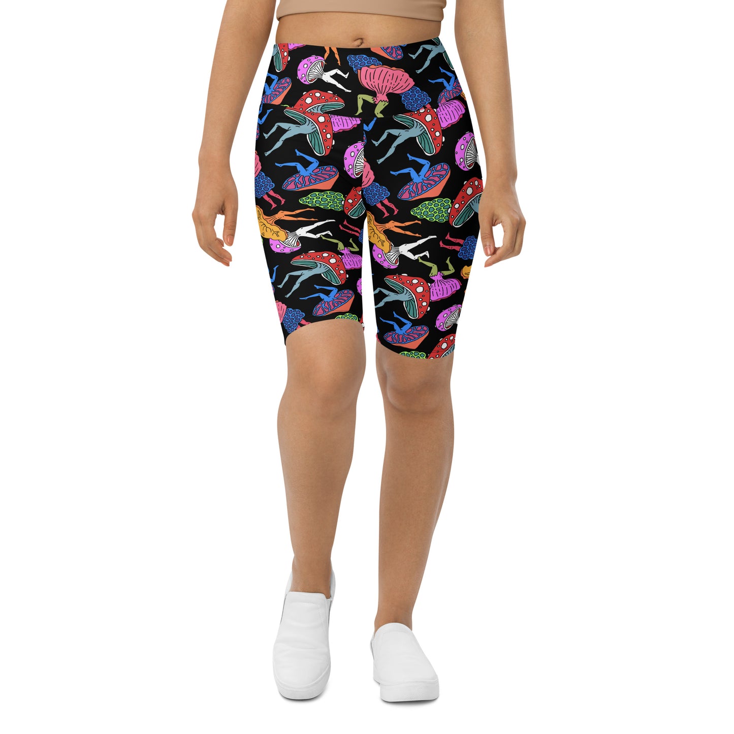 Mushroom Party Biker Shorts