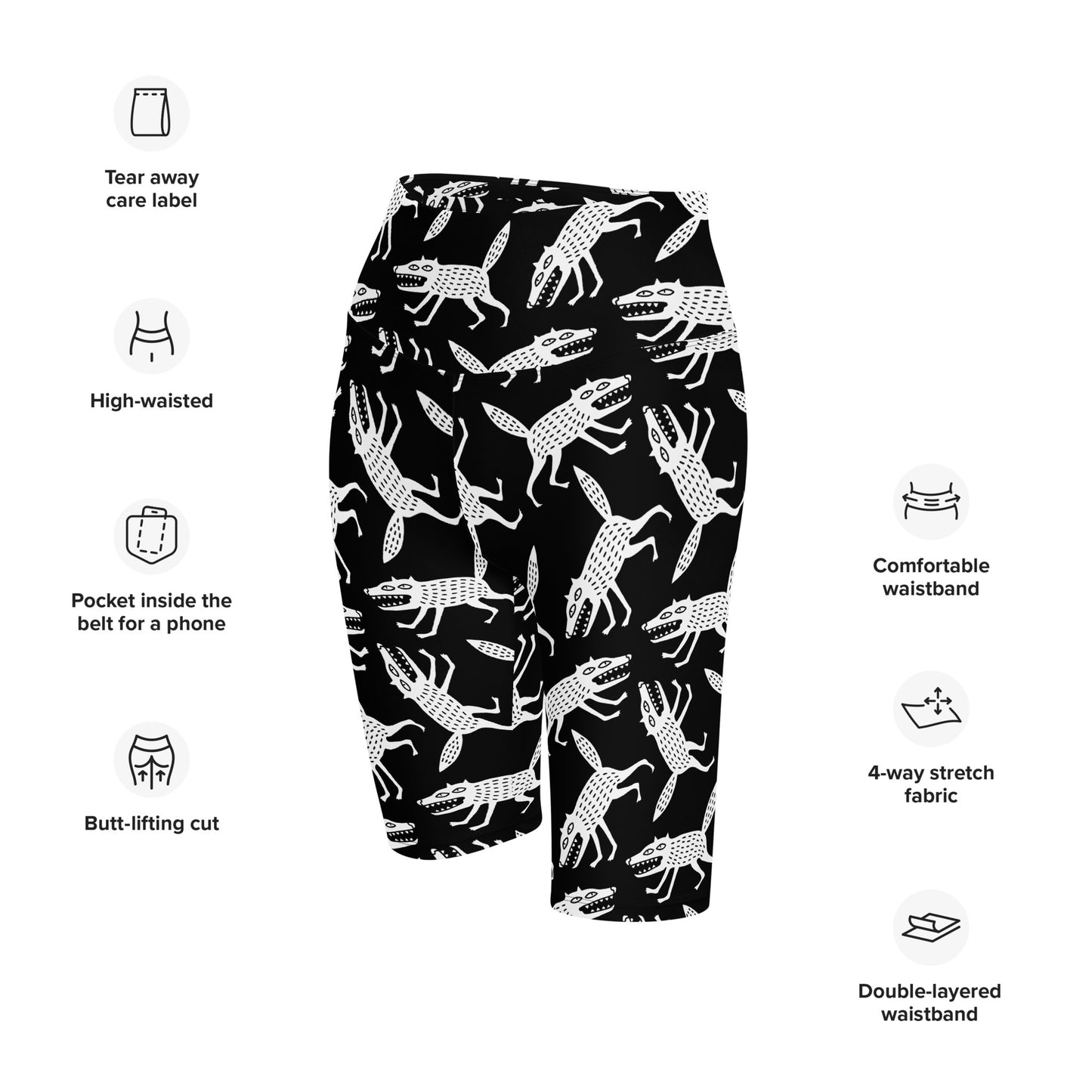 Zany Creatures Biker Shorts