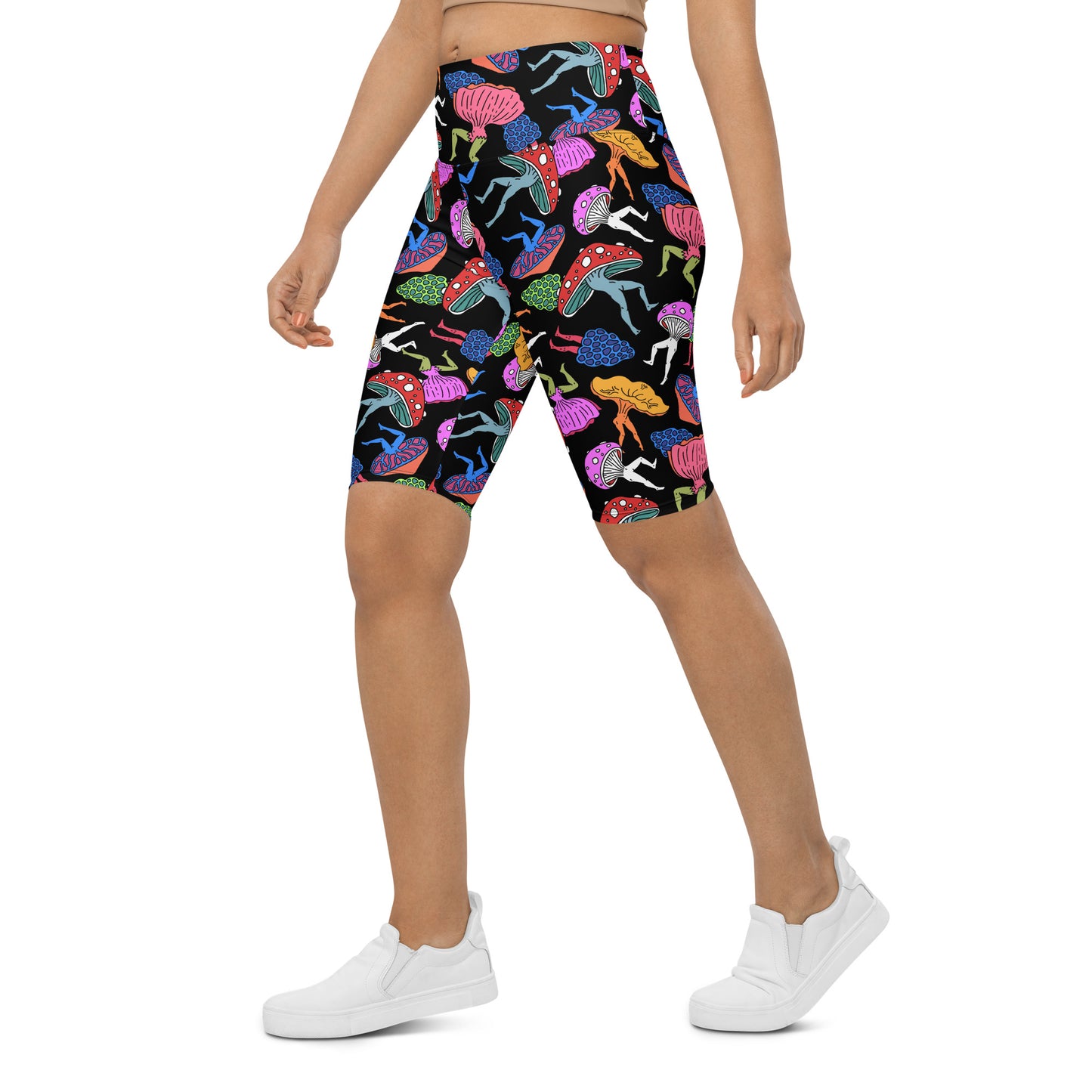 Mushroom Party Biker Shorts