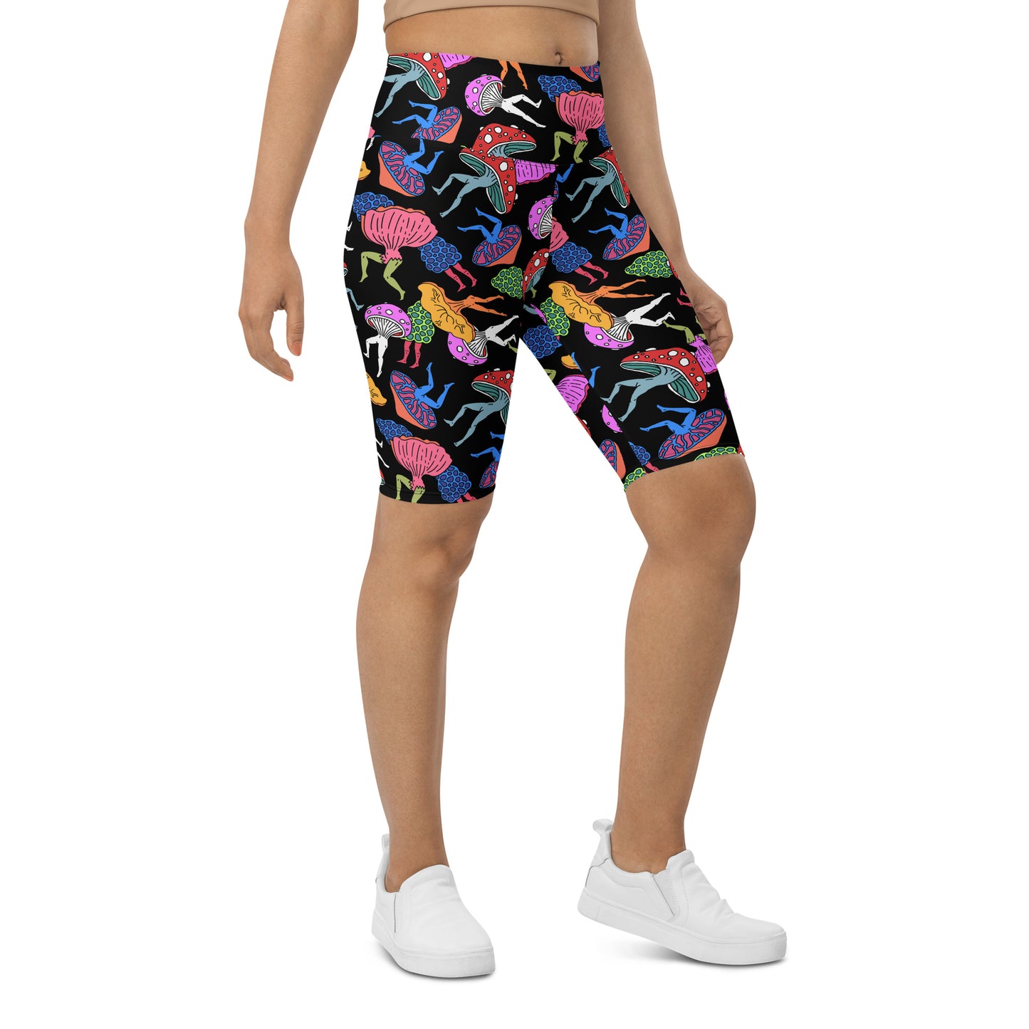 Mushroom Party Biker Shorts