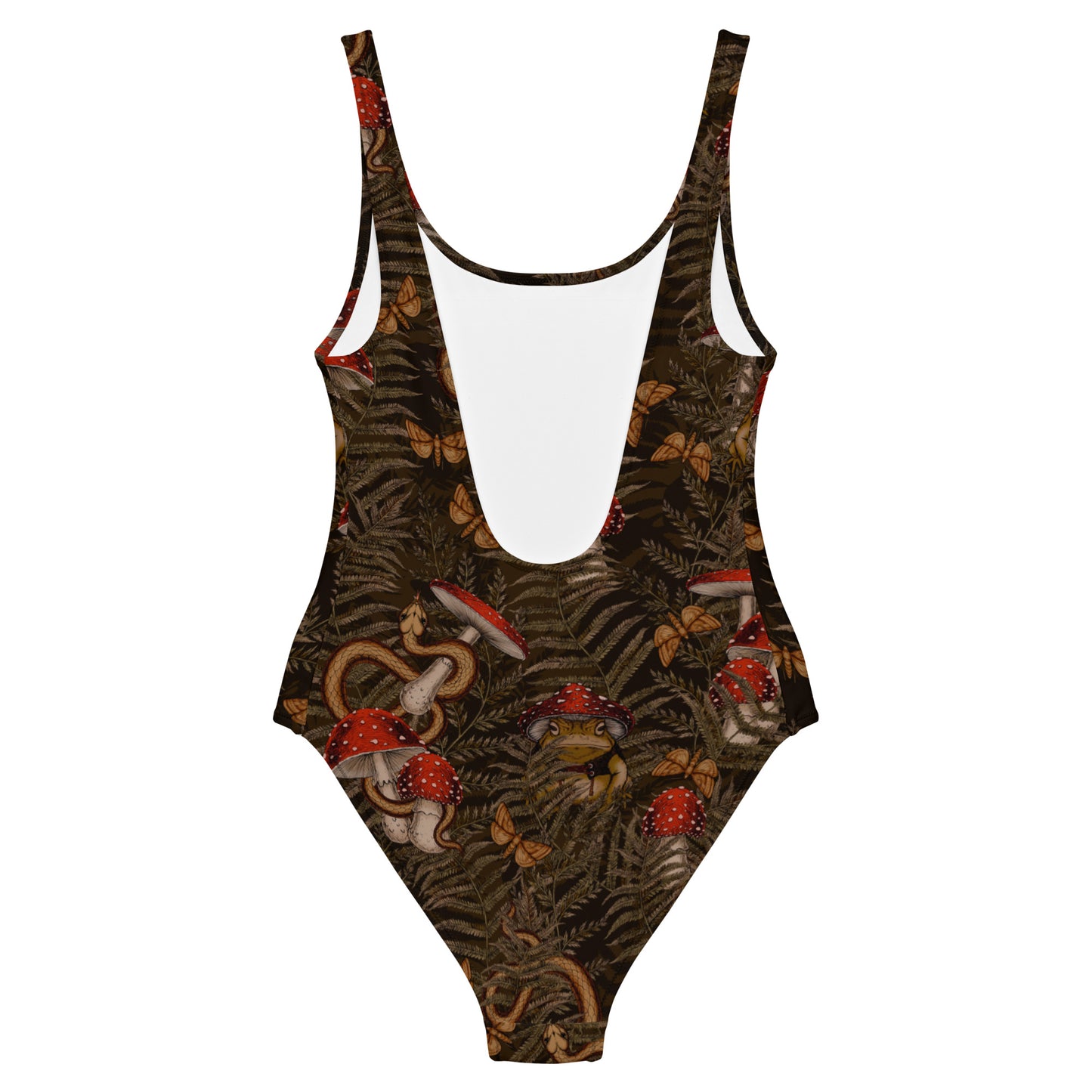 Magic Frogs (dark version) One-Piece Swimsuit