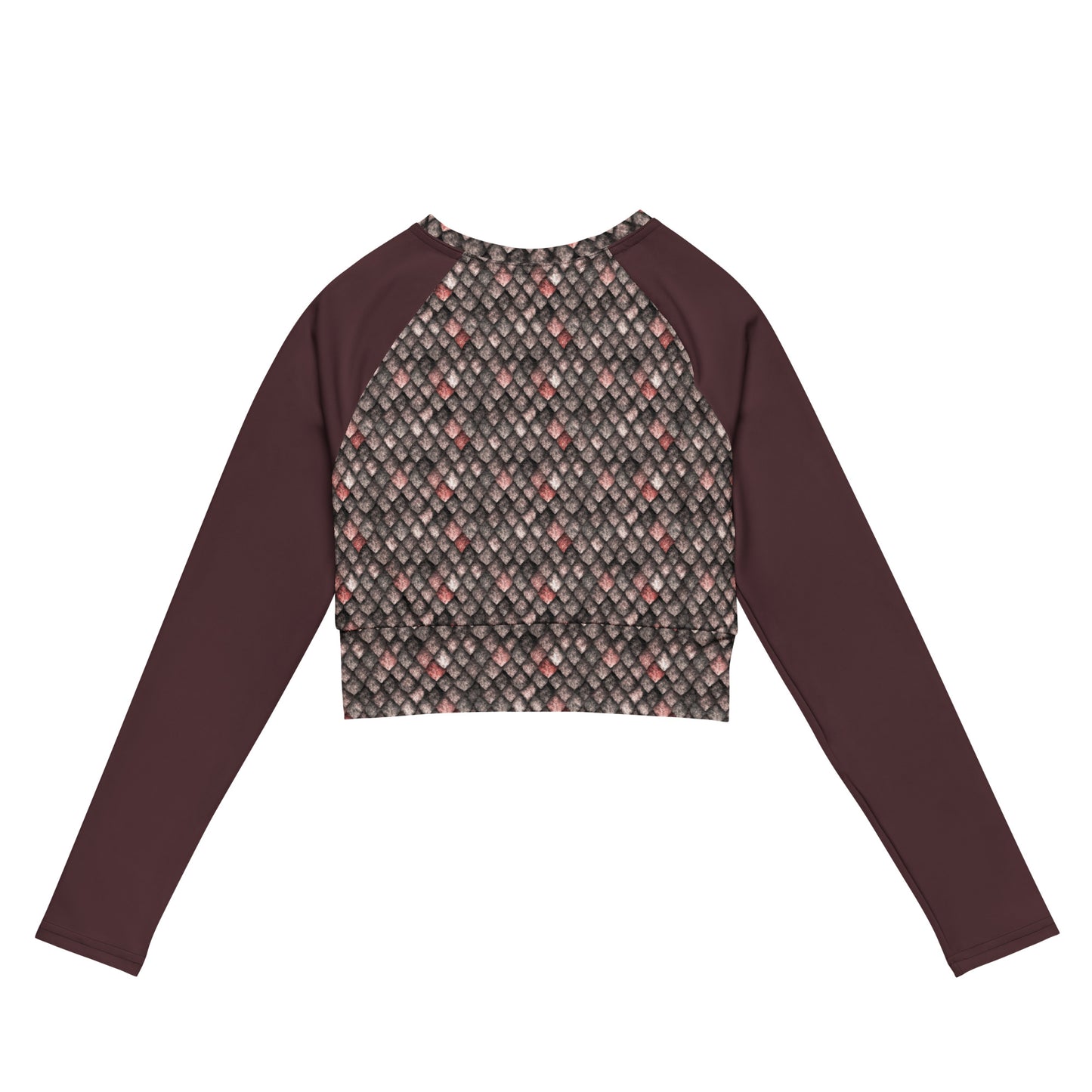 Red Dragon Recycled long-sleeve crop top