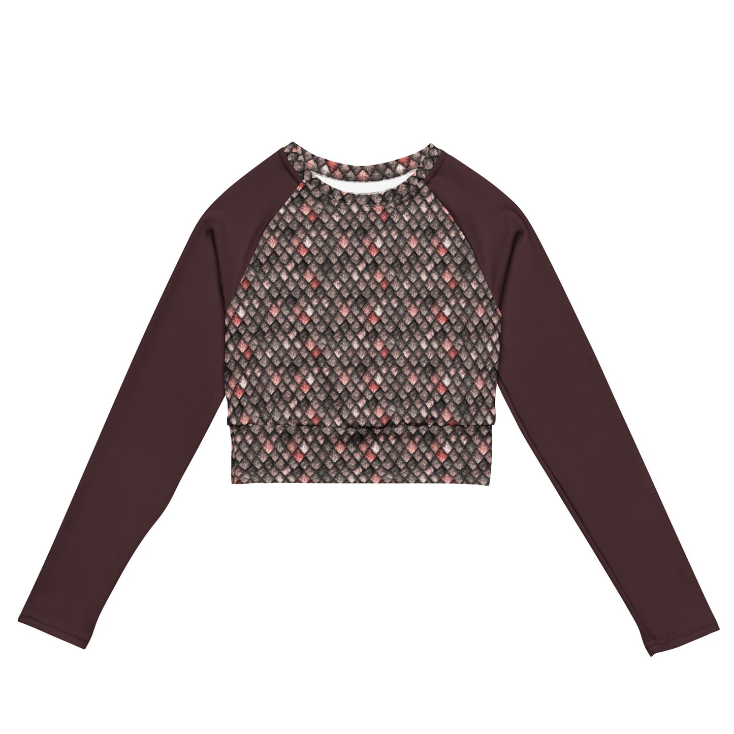 Red Dragon Recycled long-sleeve crop top