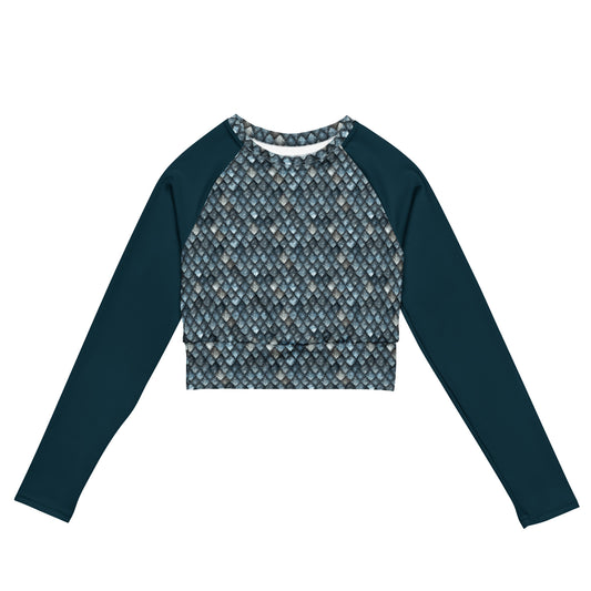 Blue Dragon Recycled long-sleeve crop top