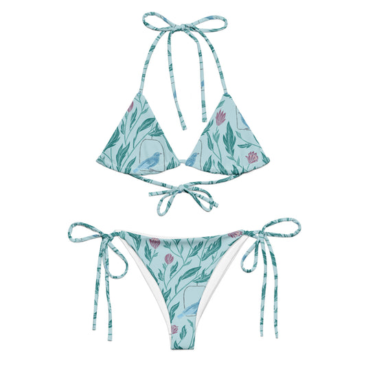 Swingin Bluebirds recycled string bikini