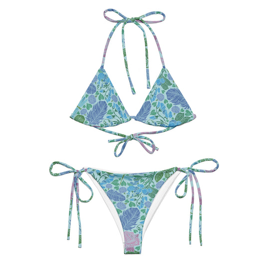 Bluebirds of a Feather recycled string bikini