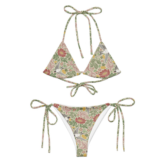 Botanical Bird recycled string bikini