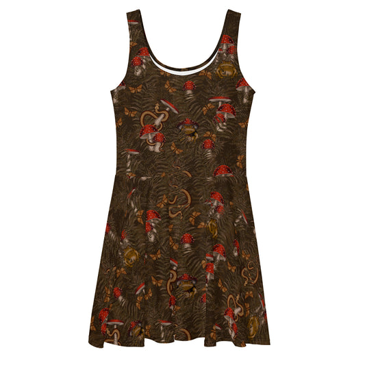 Magic Frogs (Dark) Skater Dress