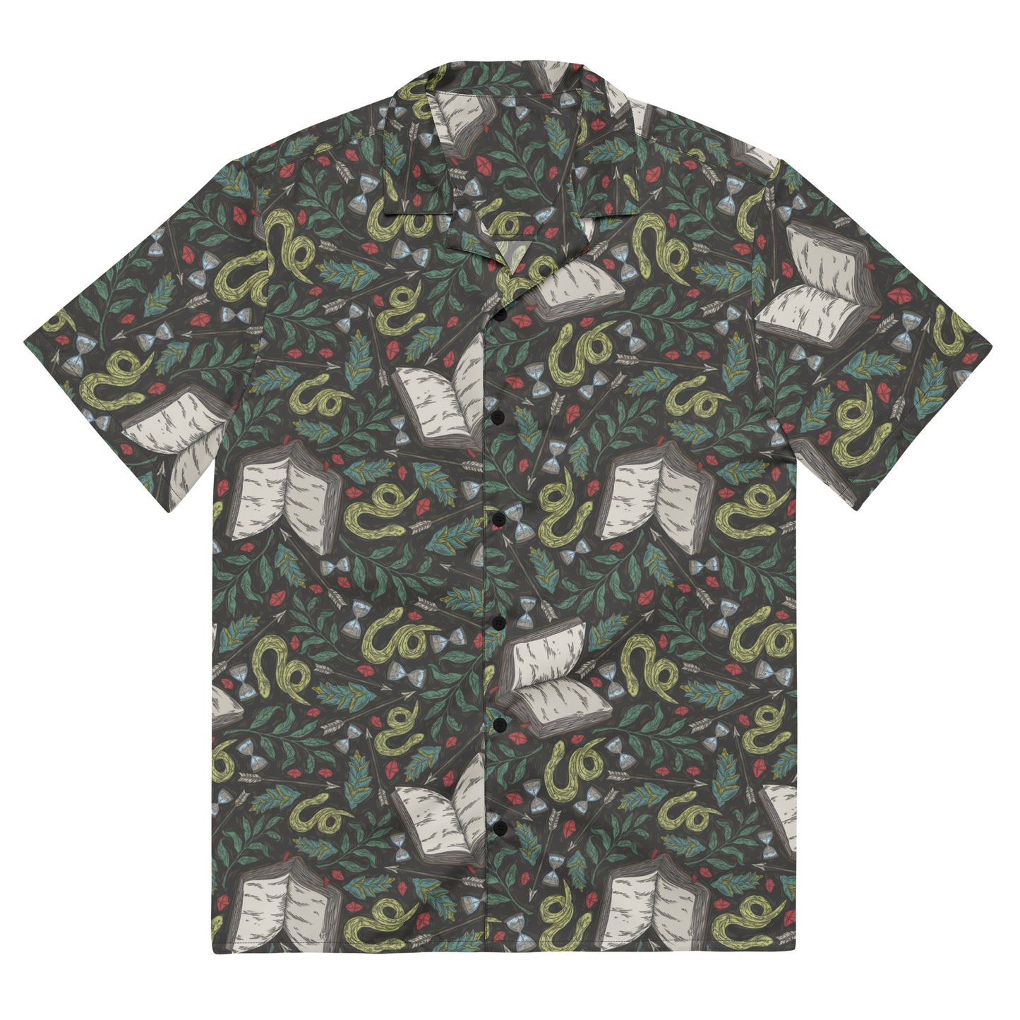 Snakes and Books Unisex button shirt