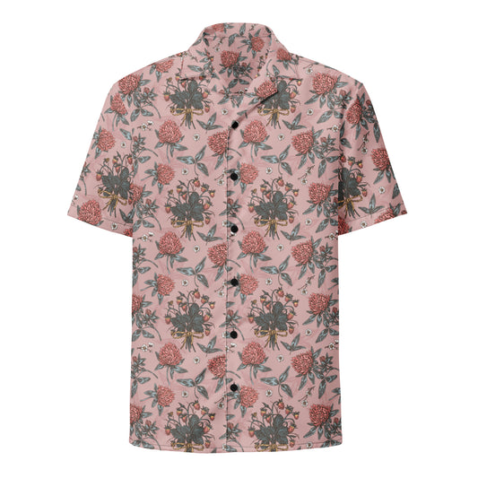 Pink Thistle Unisex button shirt