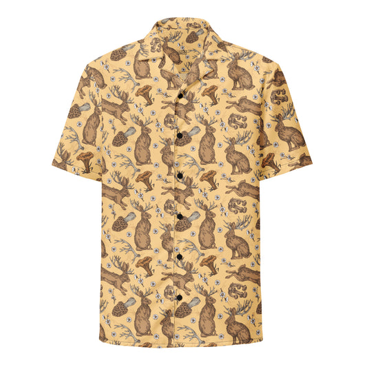 Golden Jackalope Unisex button shirt