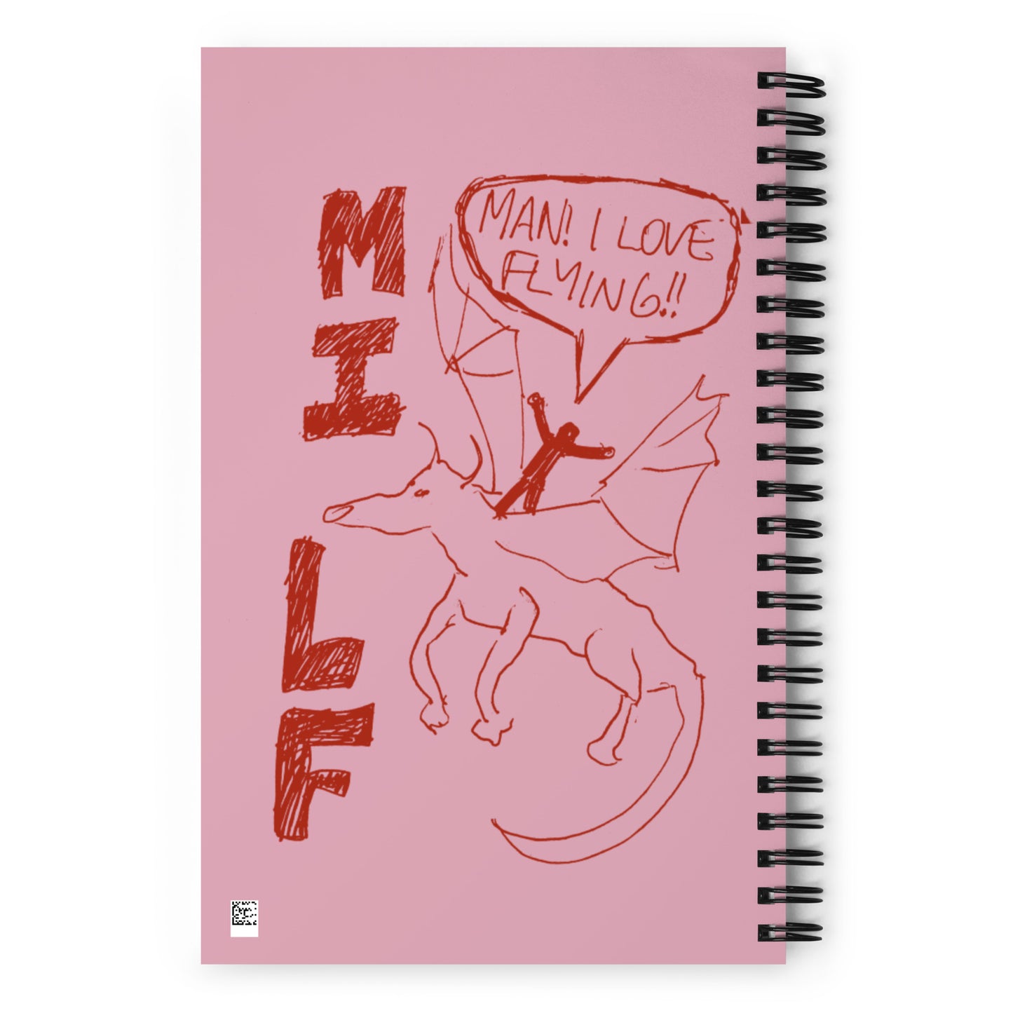 @Abzkelly Man I Love Flying (MILF) Spiral notebook