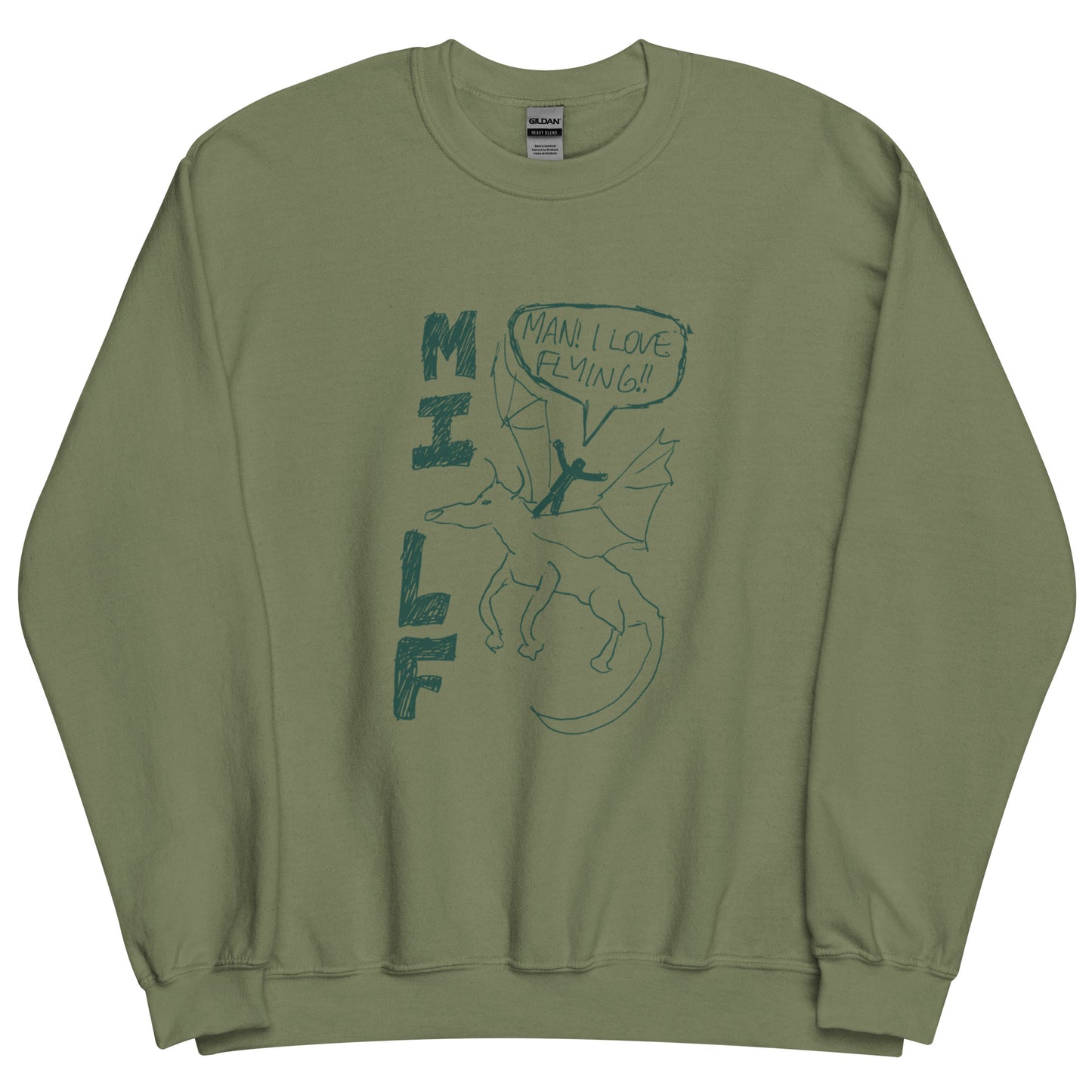 @Abzkelly Man I Love Flying (MILF) Unisex Sweatshirt