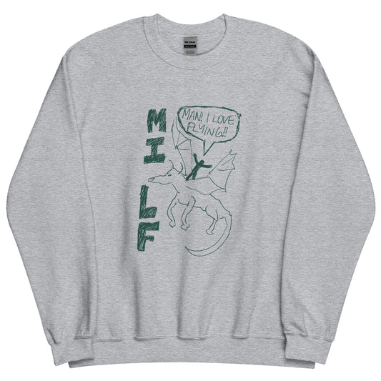 @Abzkelly Man I Love Flying (MILF) Unisex Sweatshirt