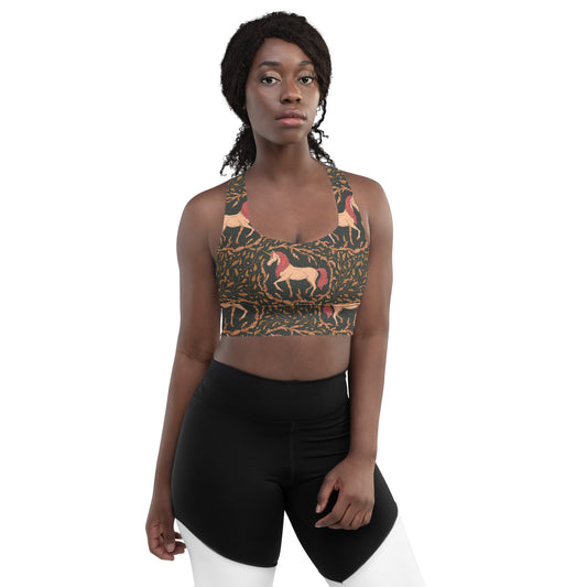 Medieval Unicorn Longline sports bra